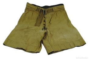 Militaria: Pantalones Cortos Tropicales para la Luftwaffe Marcado con Tamaño y Fabricante